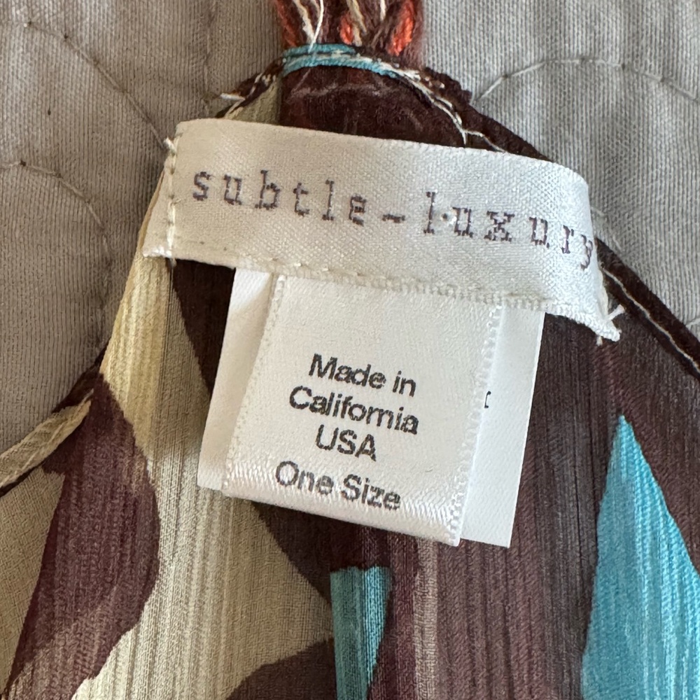 Subtle Luxury Mix Print Silk Scarf Vest One Size - Picture 8 of 12